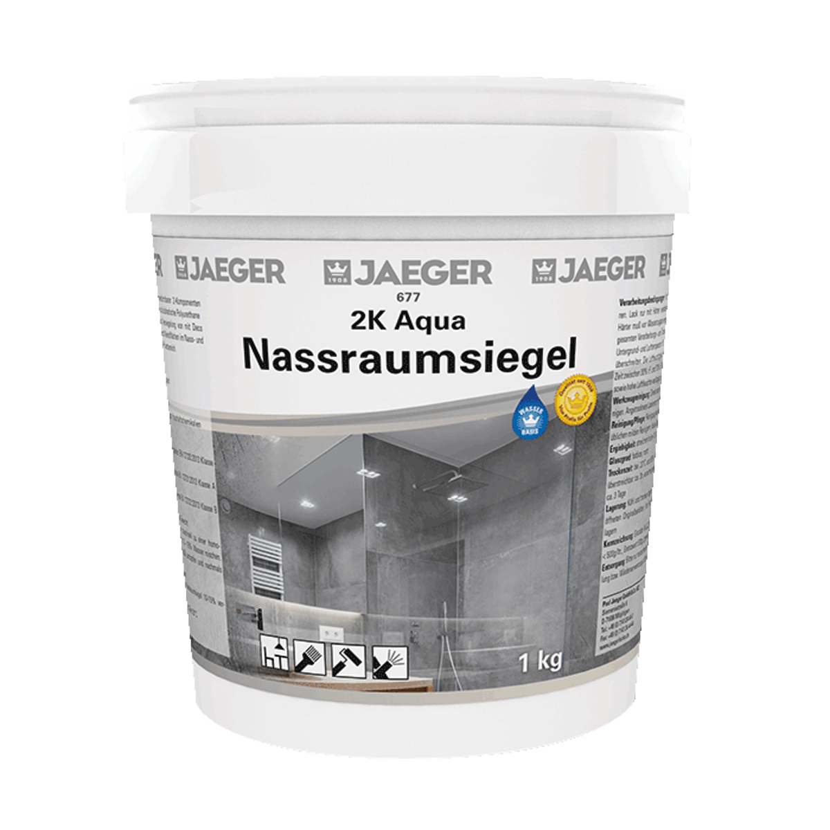 Jaeger 2K Aqua Nassraumsiegel 1,0 kg 6770104-110 matt
